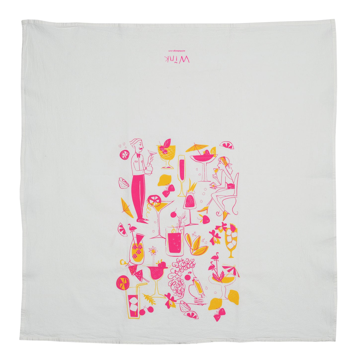 summer cocktails tea towel