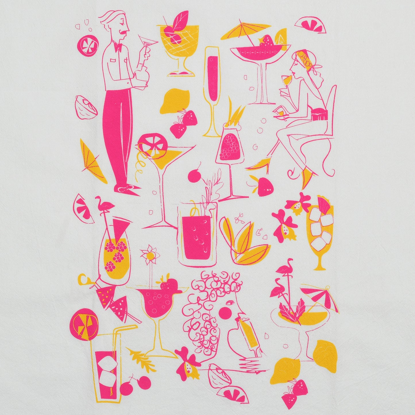 summer cocktails tea towel