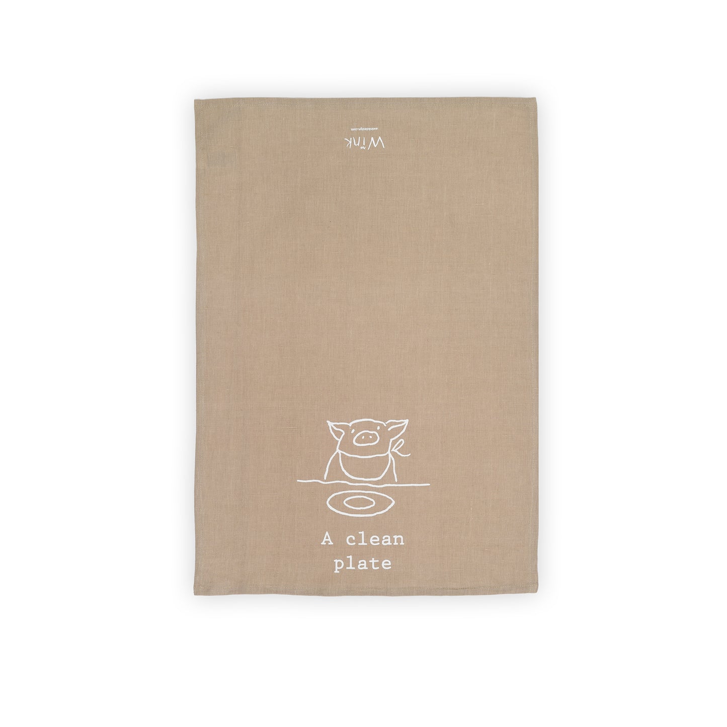 a clean plate tea towel, linen