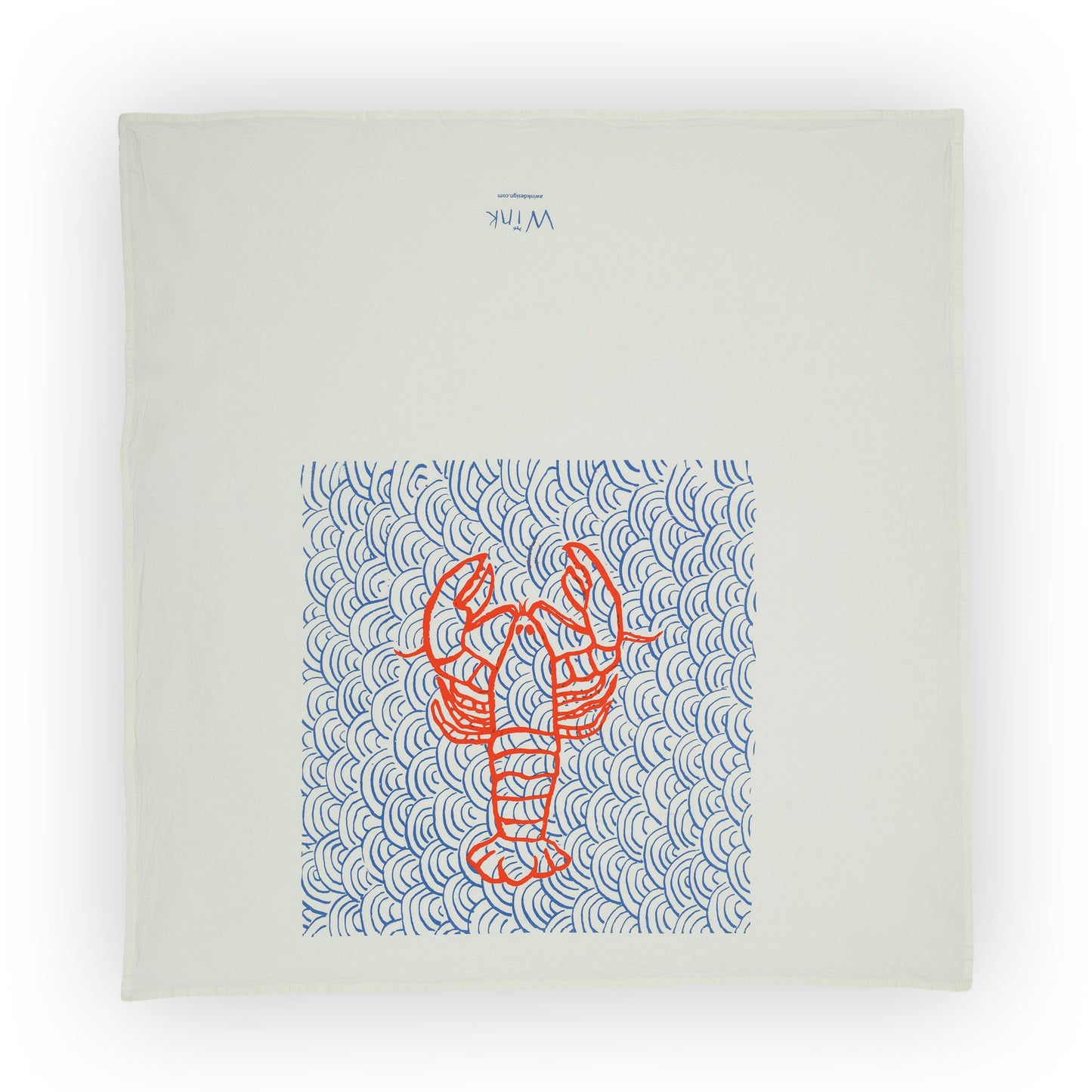 lobster in the sea tea towel