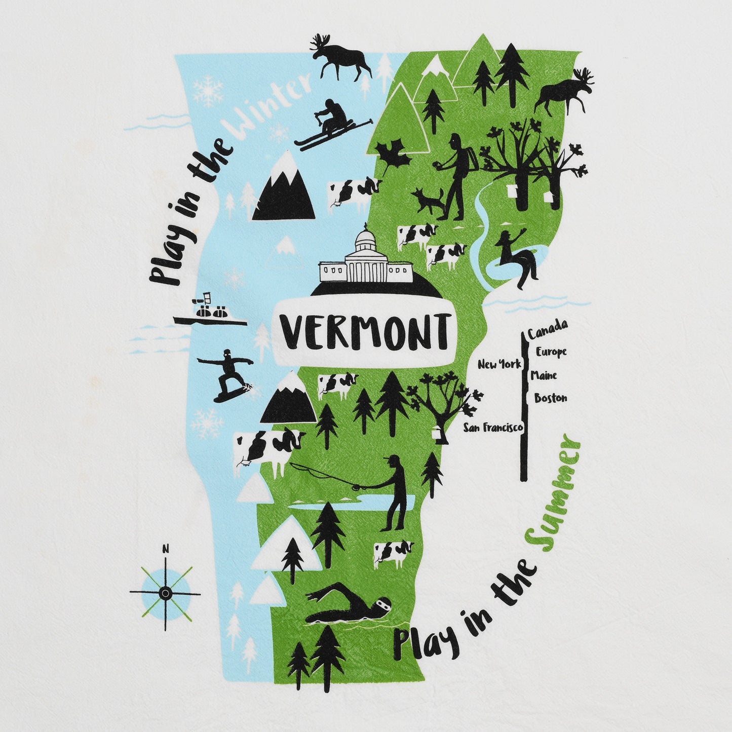 vermont tea towel