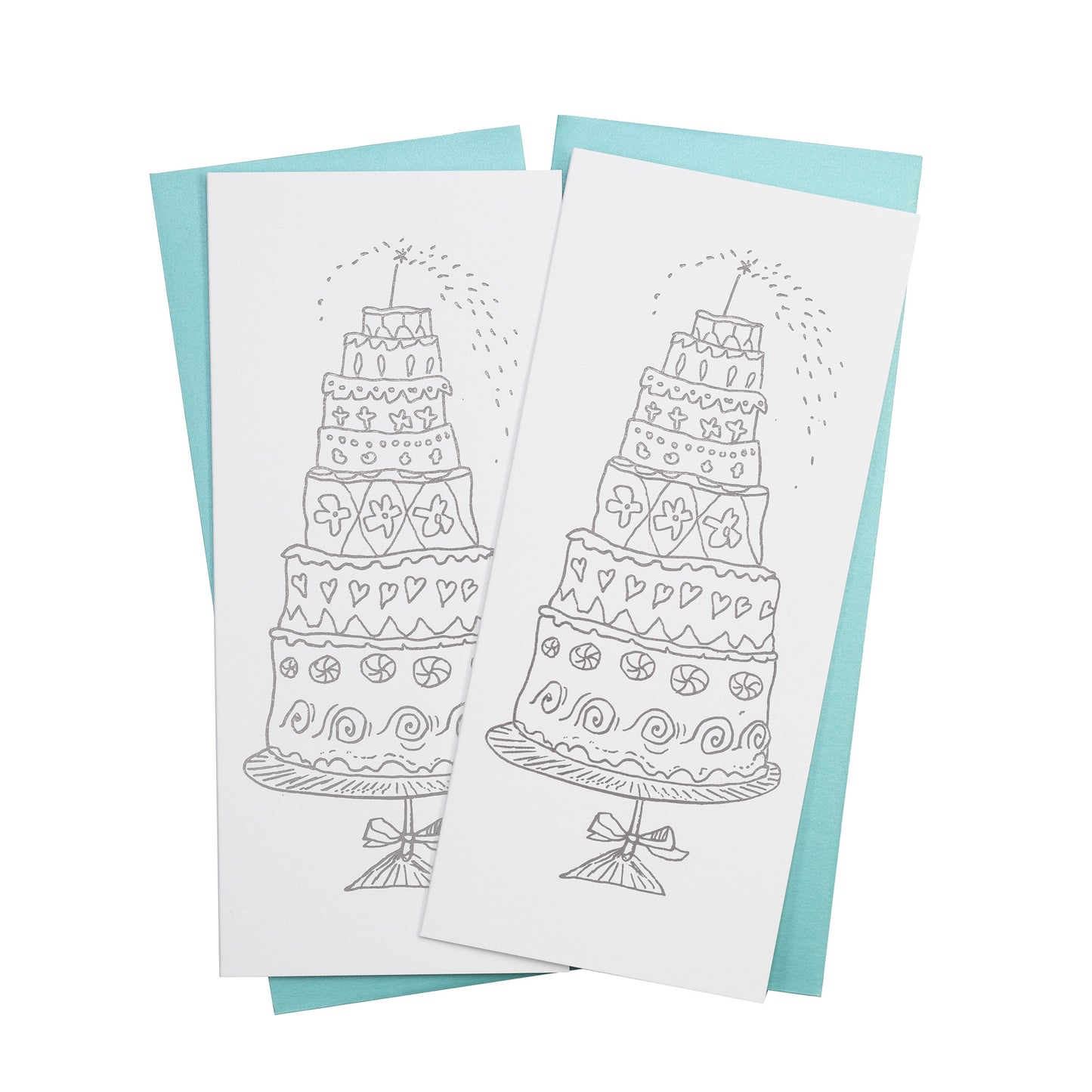 a celebratory cake notecard