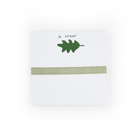 a new leaf notepad