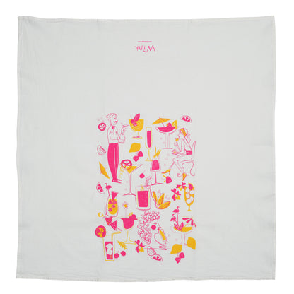 summer cocktails tea towel