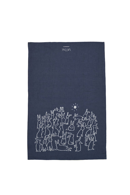 bunnies towel, linen