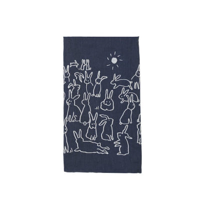 bunnies towel, linen