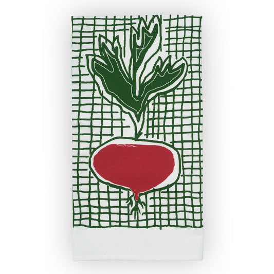 big radish tea towel