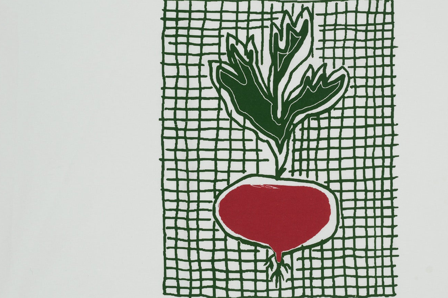 big radish tea towel