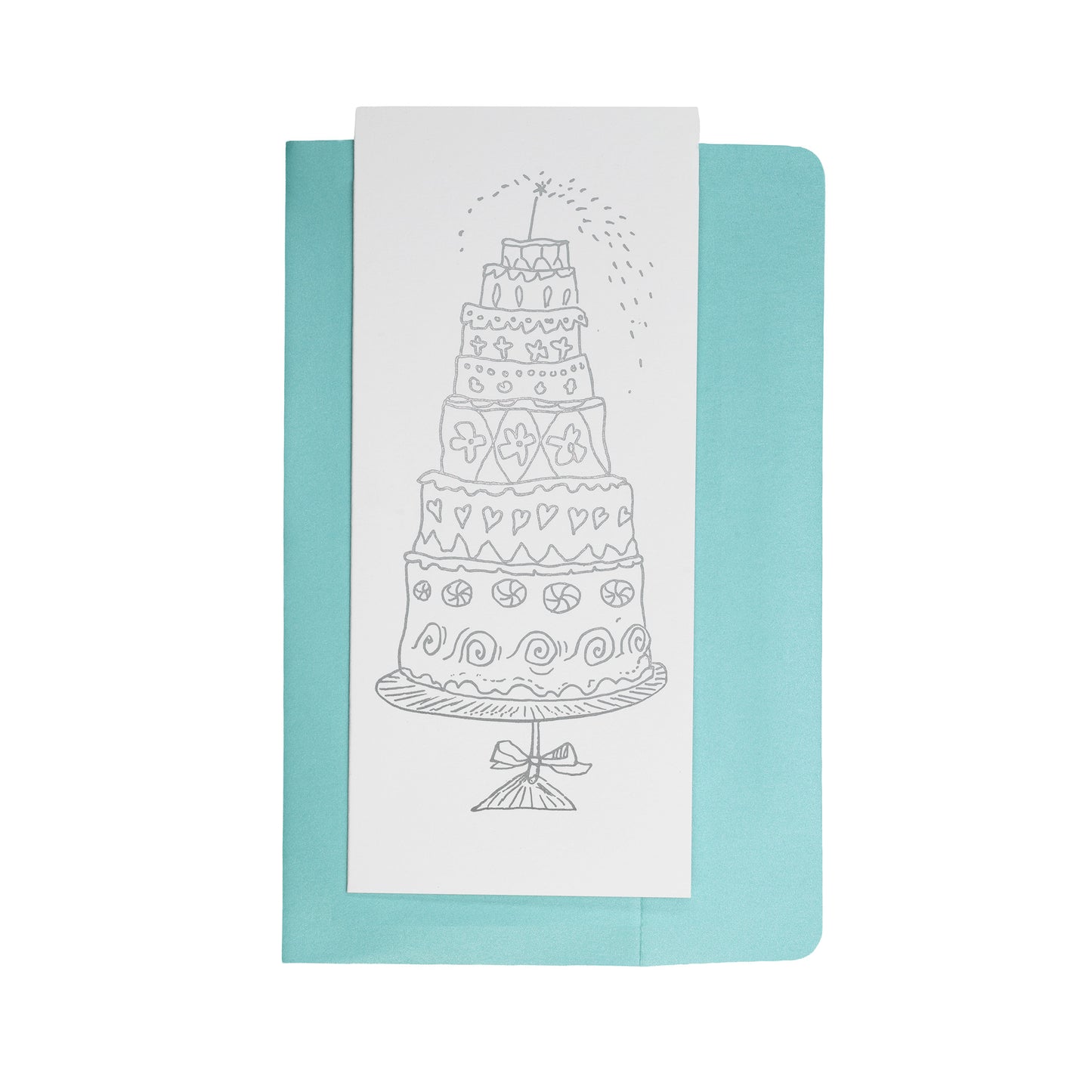 a celebratory cake notecard
