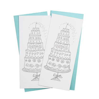 a celebratory cake notecard
