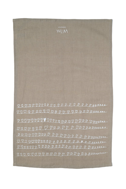 natural hearts on a wire, linen
