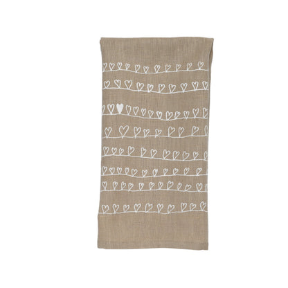 natural hearts on a wire, linen
